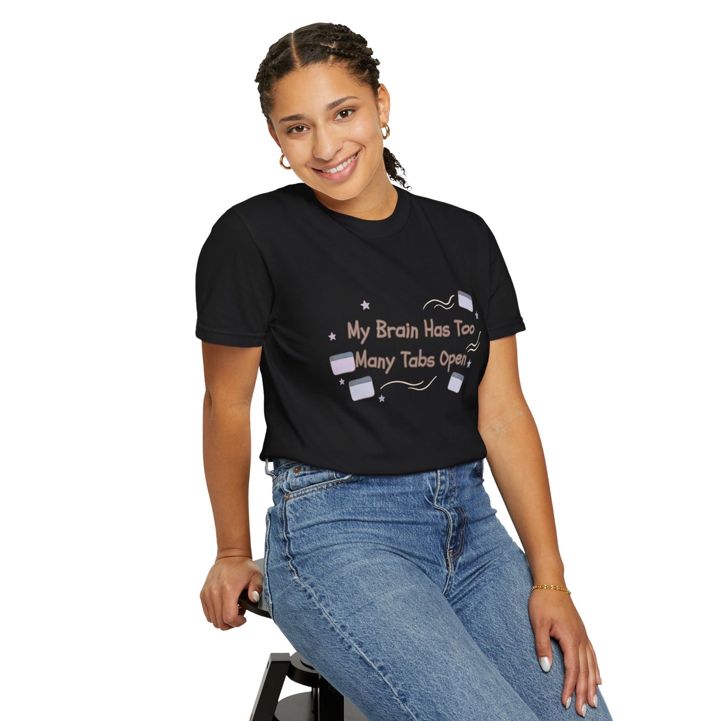 The "ADHD Brain Under Construction" Retro Warning Tee