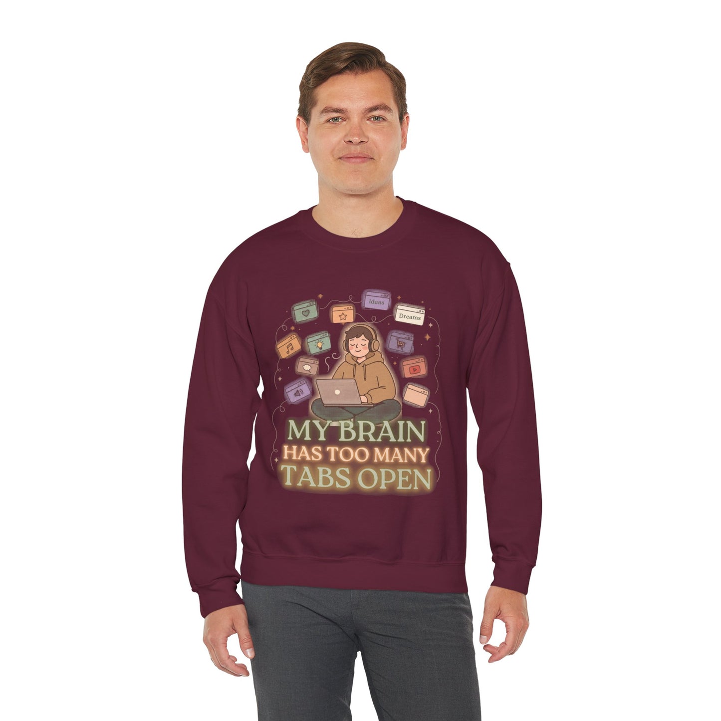 Dopamine at Midnight" | ADHD Lofi Glow Aesthetic Crewneck