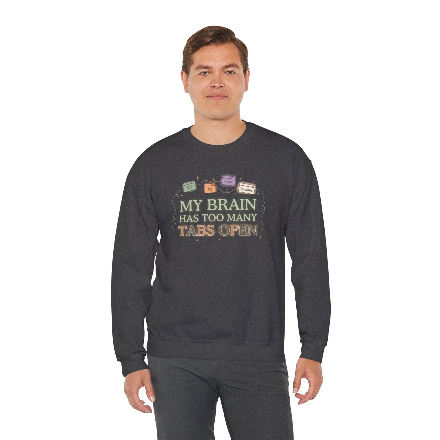 ADHD Hyper-fixation Mode | Retro Aesthetic Crewneck Sweatshirt