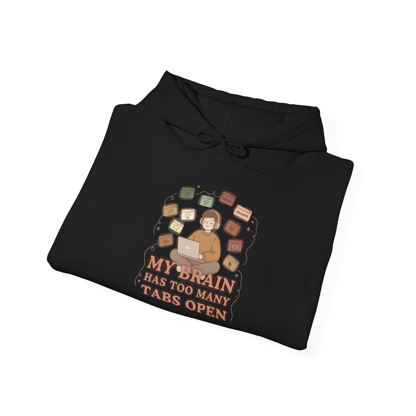 The "Cozy Chaos" Earth Tone ADHD Brain Hoodie