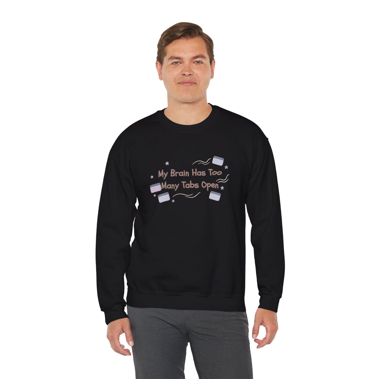 ADHD Brain Under Construction | Cozy Retro Aesthetic Sweatshirt