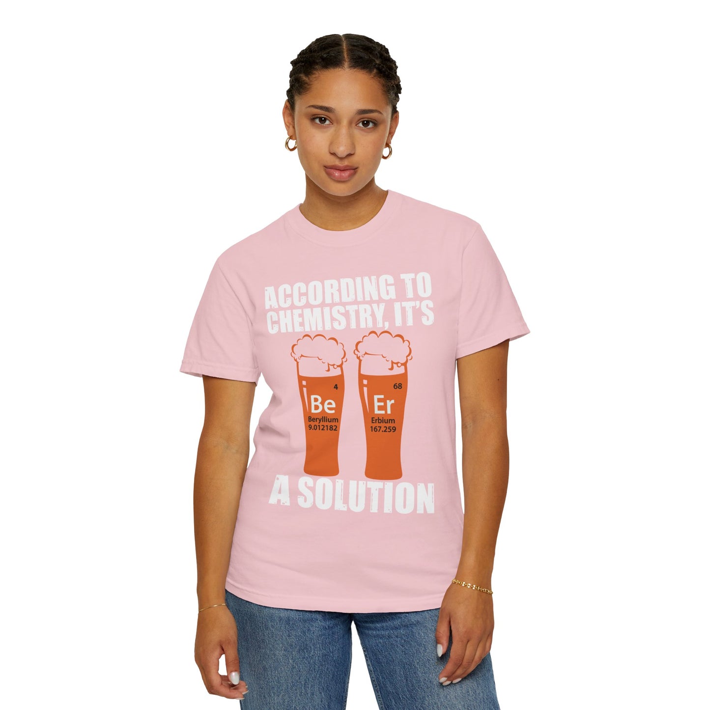 Viral Science BeEr Chemistry T-Shirt - Periodic Table Elements Graphic Comfort Colors Ring Spun Cotton Tee - Gift for Science Nerds