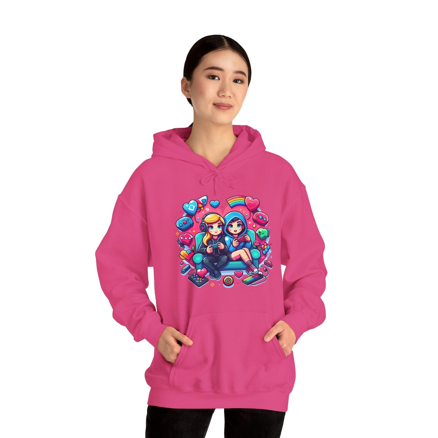 Retro Kawaii Gamer Girl Hoodie | Cute Anime Aesthetic Streetwear