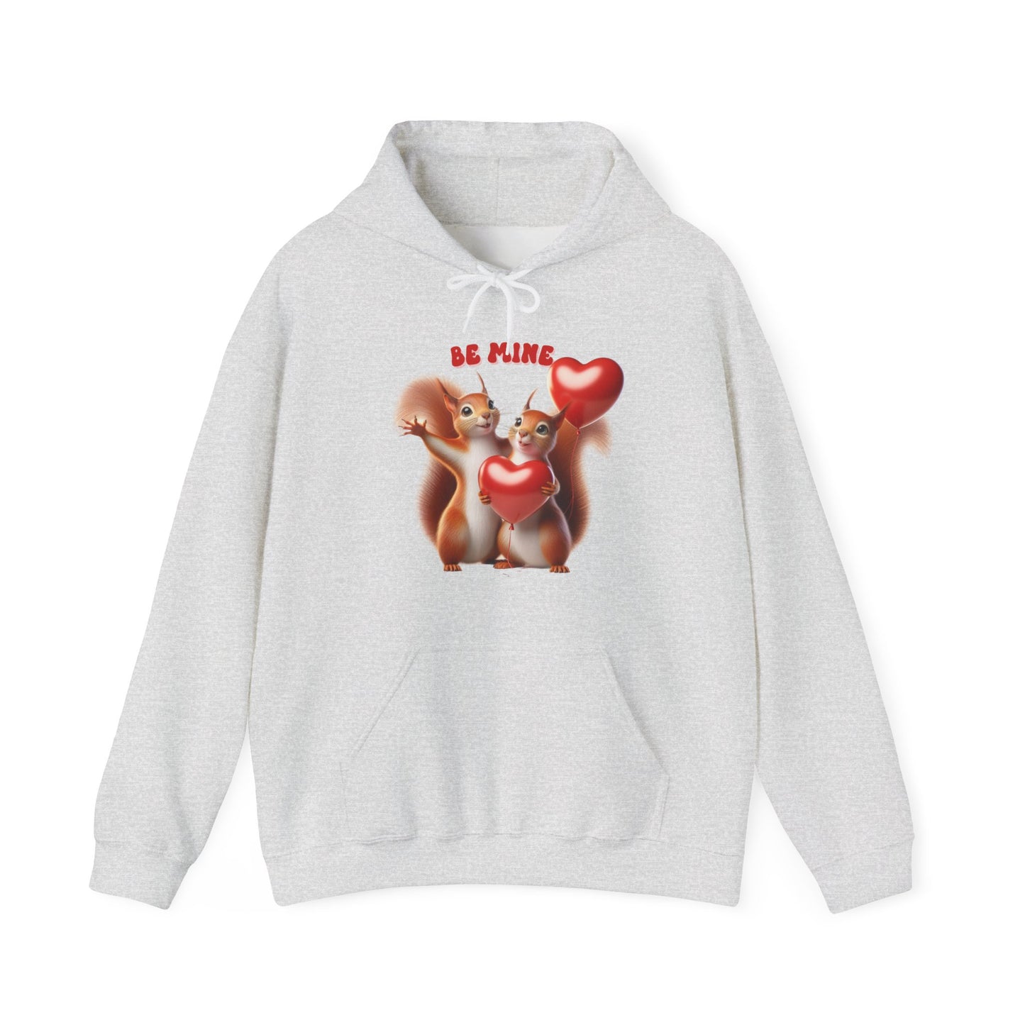 Nutty for You: "Be Mine" Squirrel Couple Love Heart Hoodie