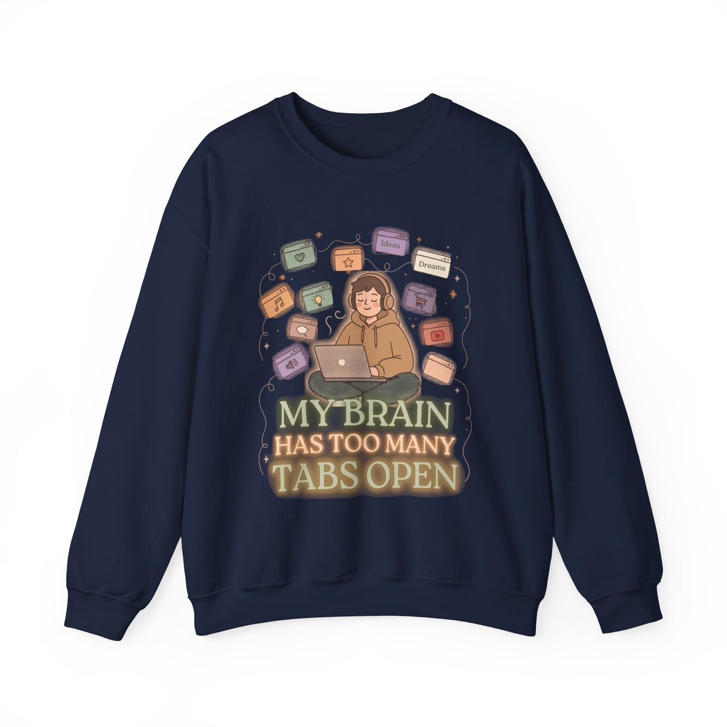 Dopamine at Midnight" | ADHD Lofi Glow Aesthetic Crewneck