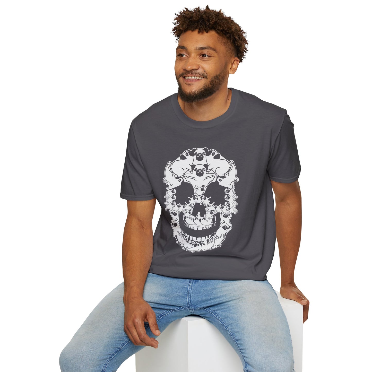 Pug Skull Shirt | Funny Gothic Dog Lover Tee | Optical Illusion Skeleton Pug Gift | Edgy Pet Owner Top | Halloween & Everyday Wear