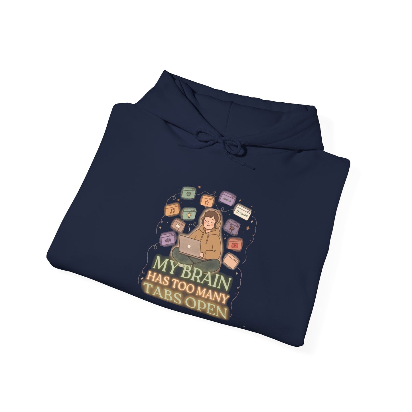 Dopamine at Midnight | ADHD Lofi Glow Aesthetic Hoodie