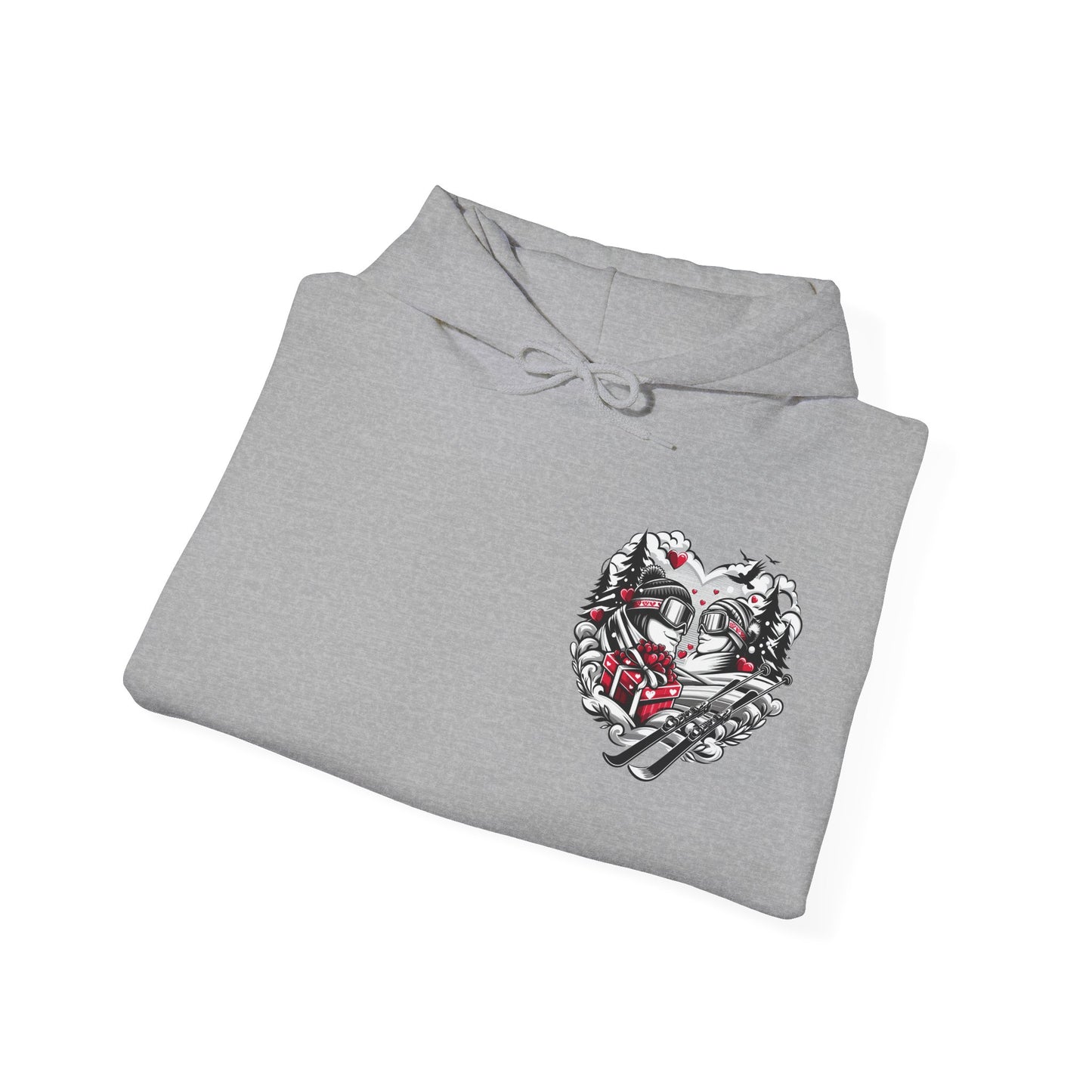 Love on the Slopes" Ski Couple Hoodie | Matching Winter Retreat Sweatshirt | Romantic Après-Ski Gift