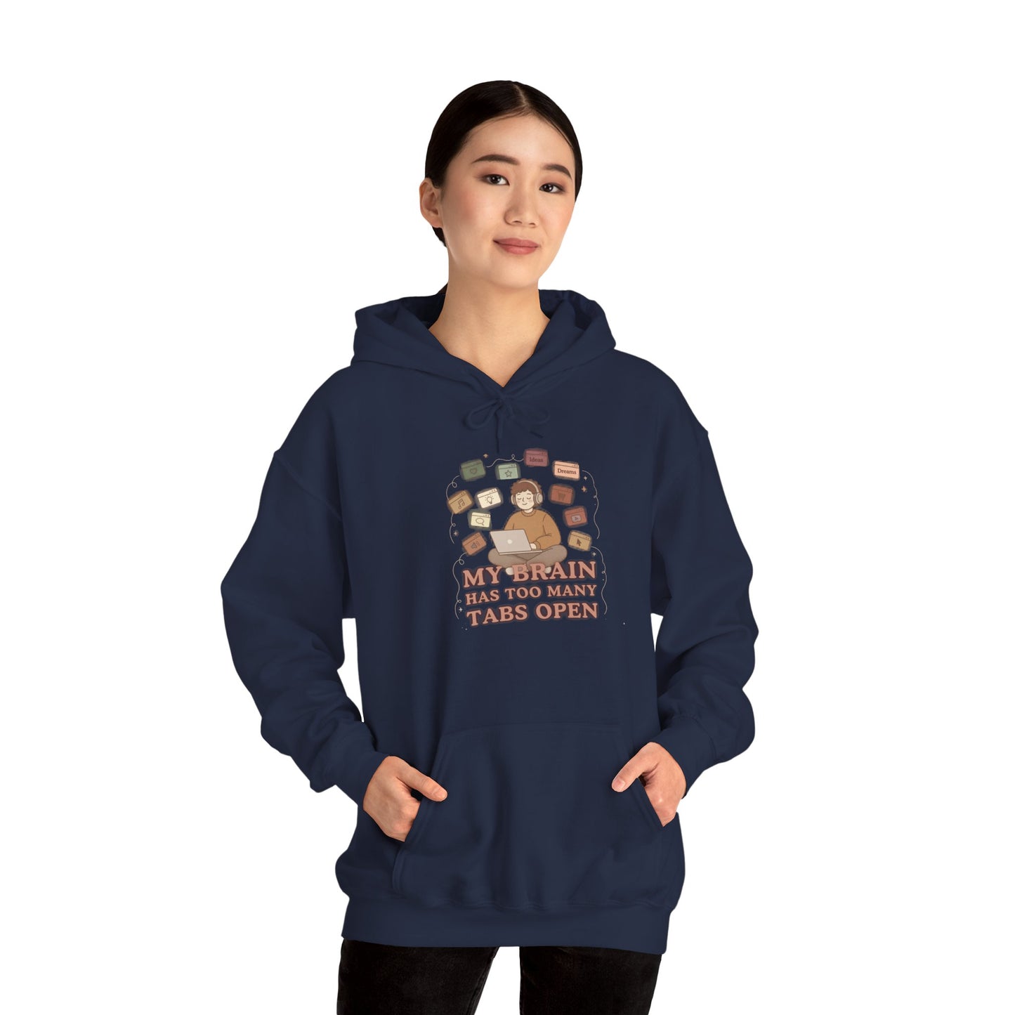 The "Cozy Chaos" Earth Tone ADHD Brain Hoodie