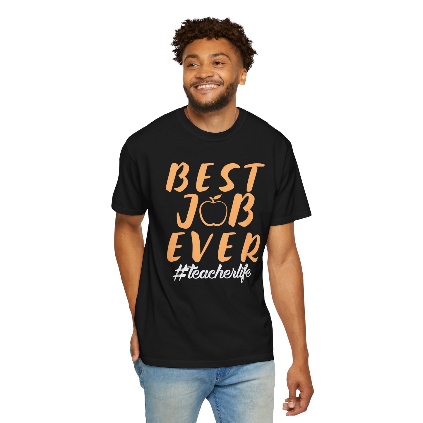 Best Job Ever - Inspirational T-Shirt with Apple Design teachers life