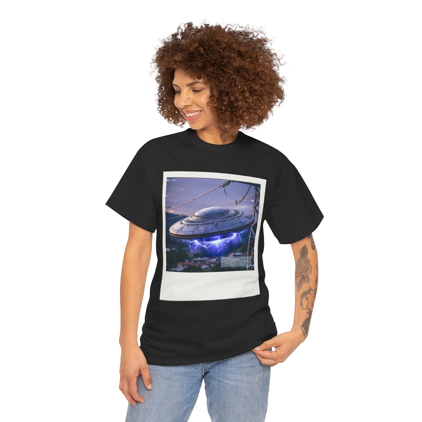 UFO Evidence T-Shirt | Retro Polaroid Alien Sighting Photo