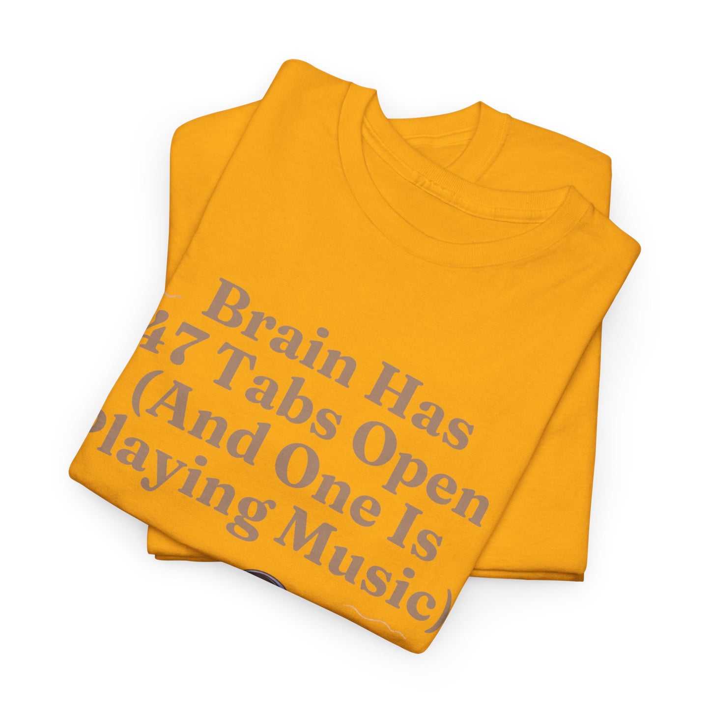 ADHD Lofi Aesthetic: 'Brain Has 47 Tabs Open (And One Is Playing Music)' Graphic Tee