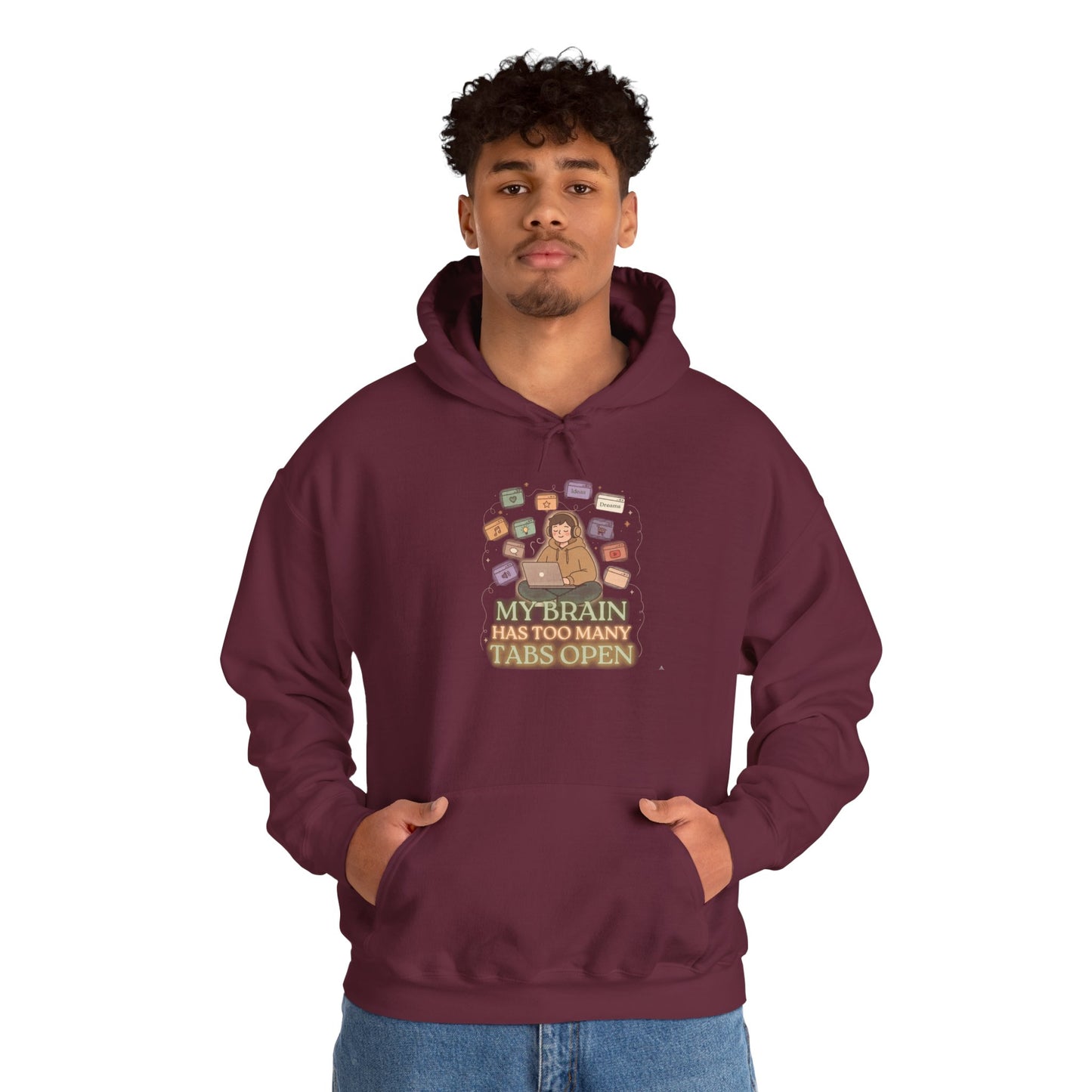 Dopamine at Midnight | ADHD Lofi Glow Aesthetic Hoodie