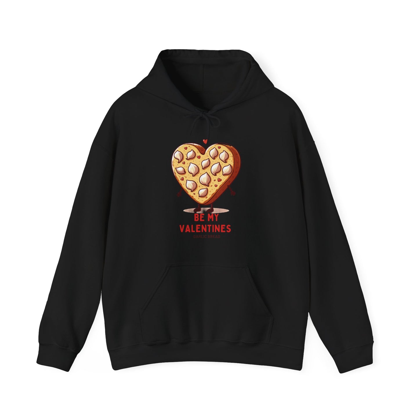 Garlic Bread Heart Hoodie Be My Valentines Unisex Sweatshirt - Funny Foodie Gift