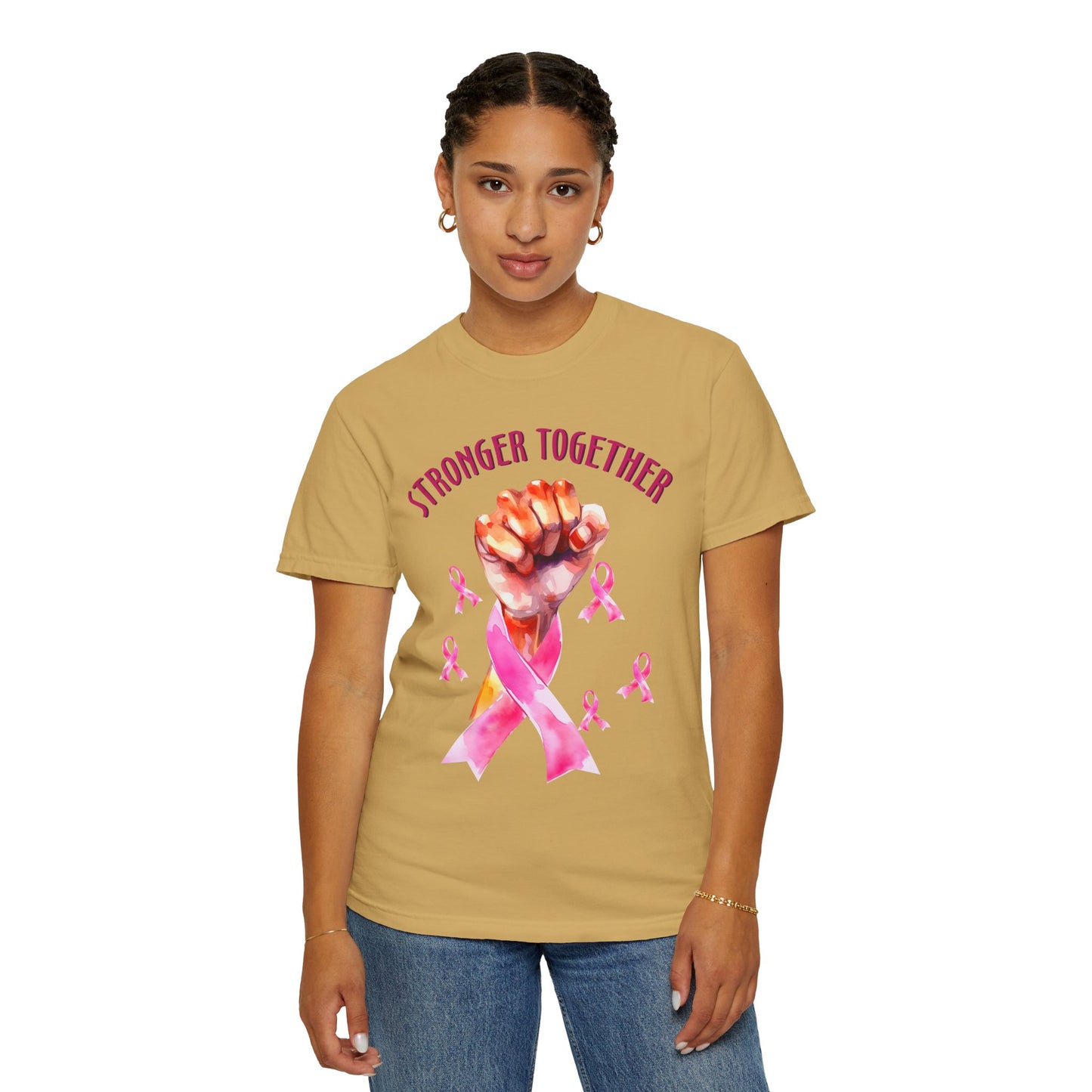 Empower Unity: Breast Cancer "Stronger Together" Comfort Colors Tee