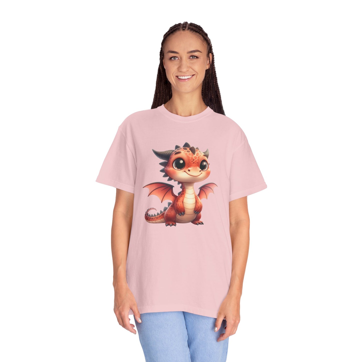 Playful Whimsy Dragon - Unique Cartoon-Style Dragon T-Shirt Design for Fun and Fantasy Lovers