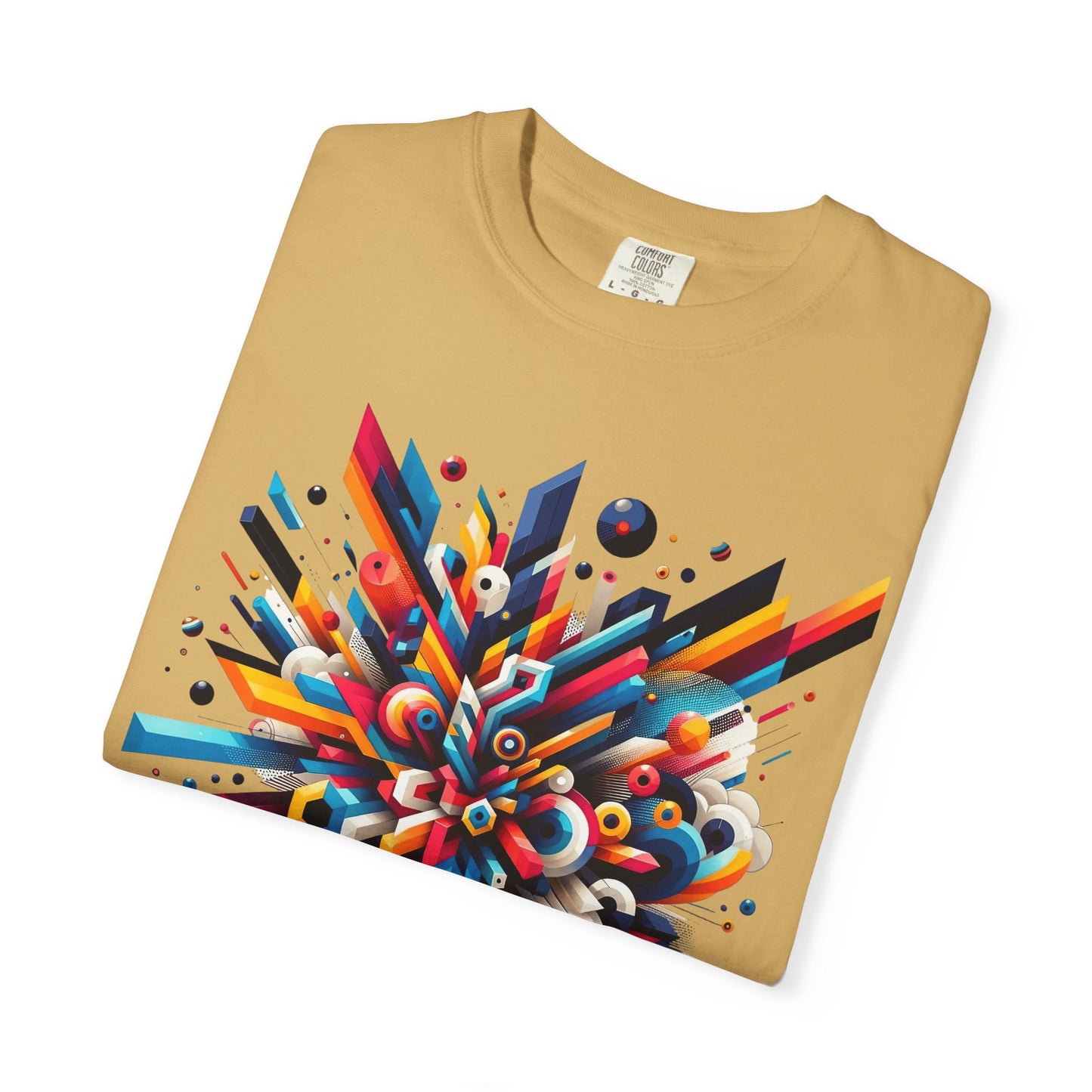 Abstract Art Energy Shirt | Comfort Colors 1717 | Vibrant Geometric Explosion Tee | Soft Washed Garment Dyed Cotton | Artistic Streetwear