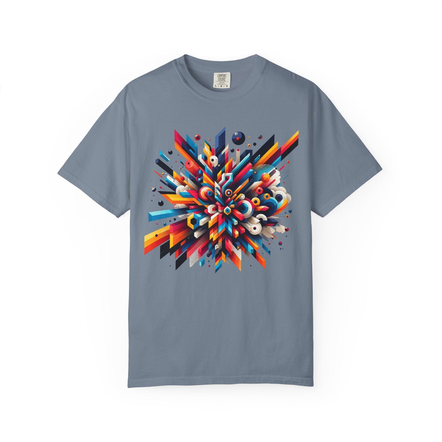 Abstract Art Energy Shirt | Comfort Colors 1717 | Vibrant Geometric Explosion Tee | Soft Washed Garment Dyed Cotton | Artistic Streetwear