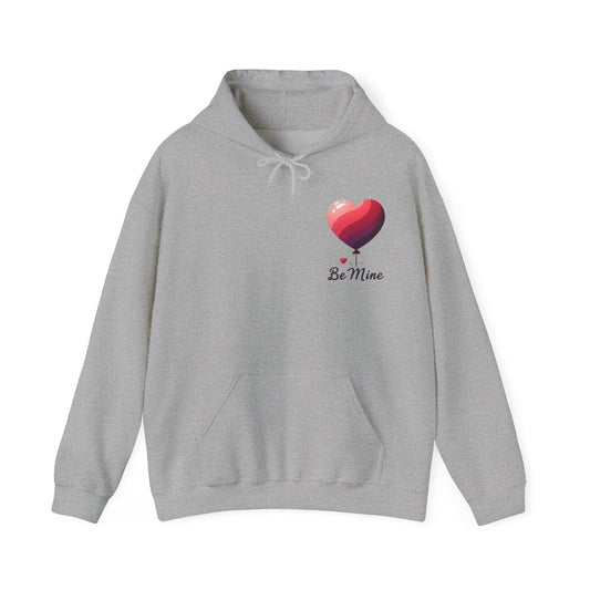 Minimalist Be Mine Valentine Heart Balloon Hoodie | Aesthetic Romantic Couple Sweatshirt