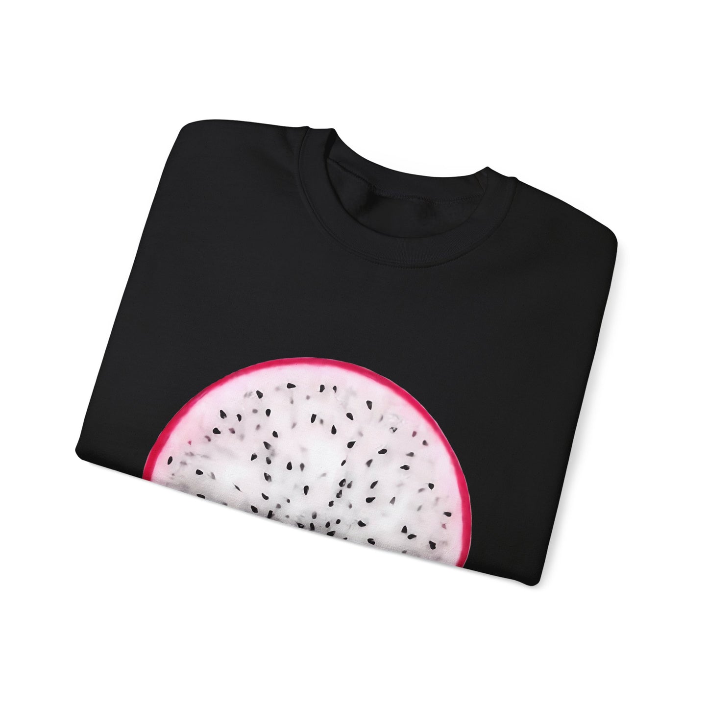 Dragon Fruit Slice Crewneck Sweatshirt | Aesthetic "Pitaya" Pullover | Funny Lazy Halloween Costume & Foodie Gif