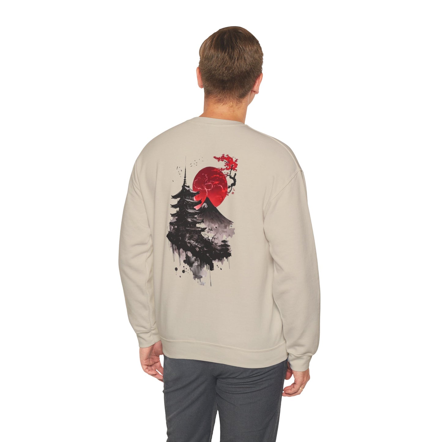 Minimalist Sakura Sweatshirt – Japanese Cherry Blossom Crewneck, Aesthetic Floral Pullover, Unisex Streetwear Gift