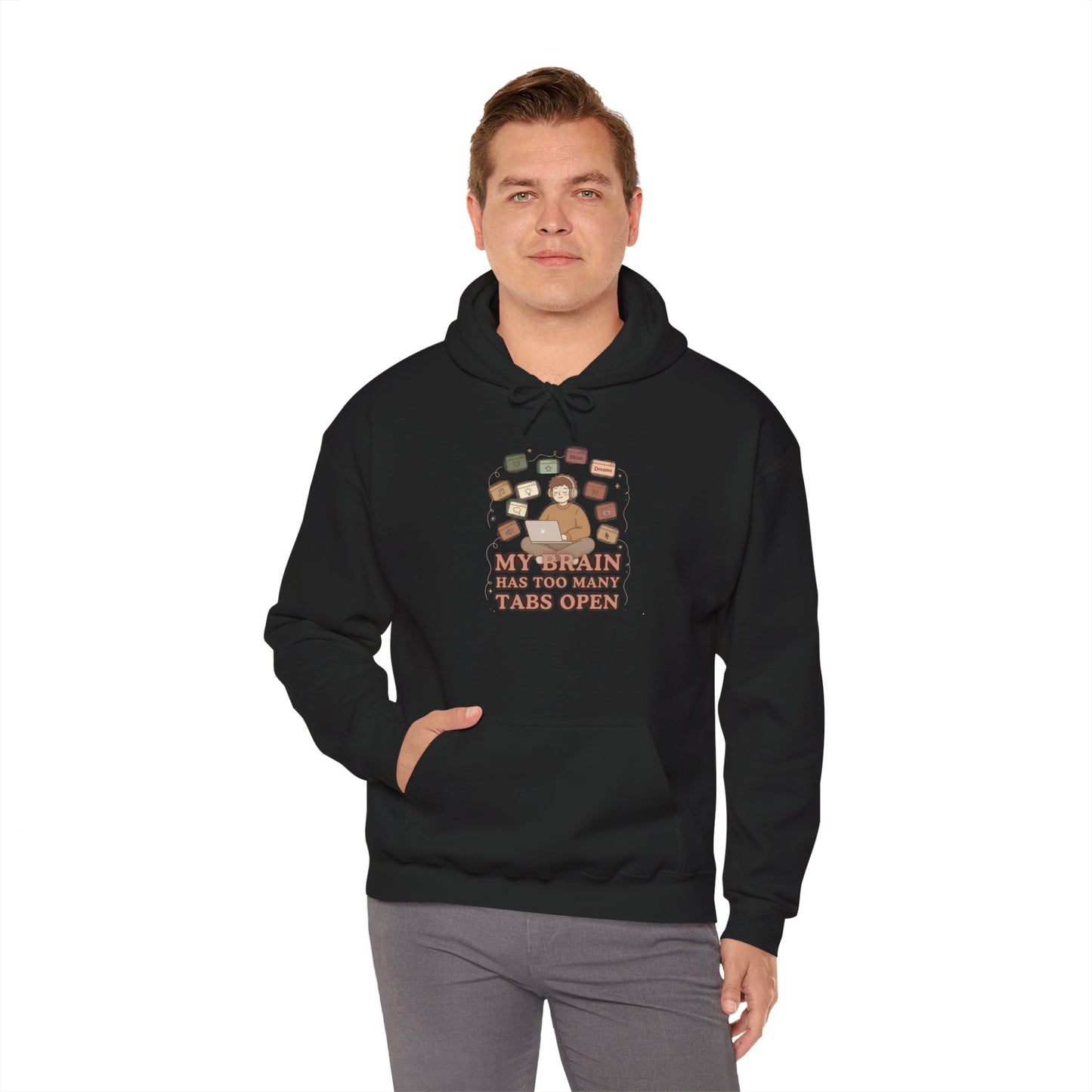 The "Cozy Chaos" Earth Tone ADHD Brain Hoodie