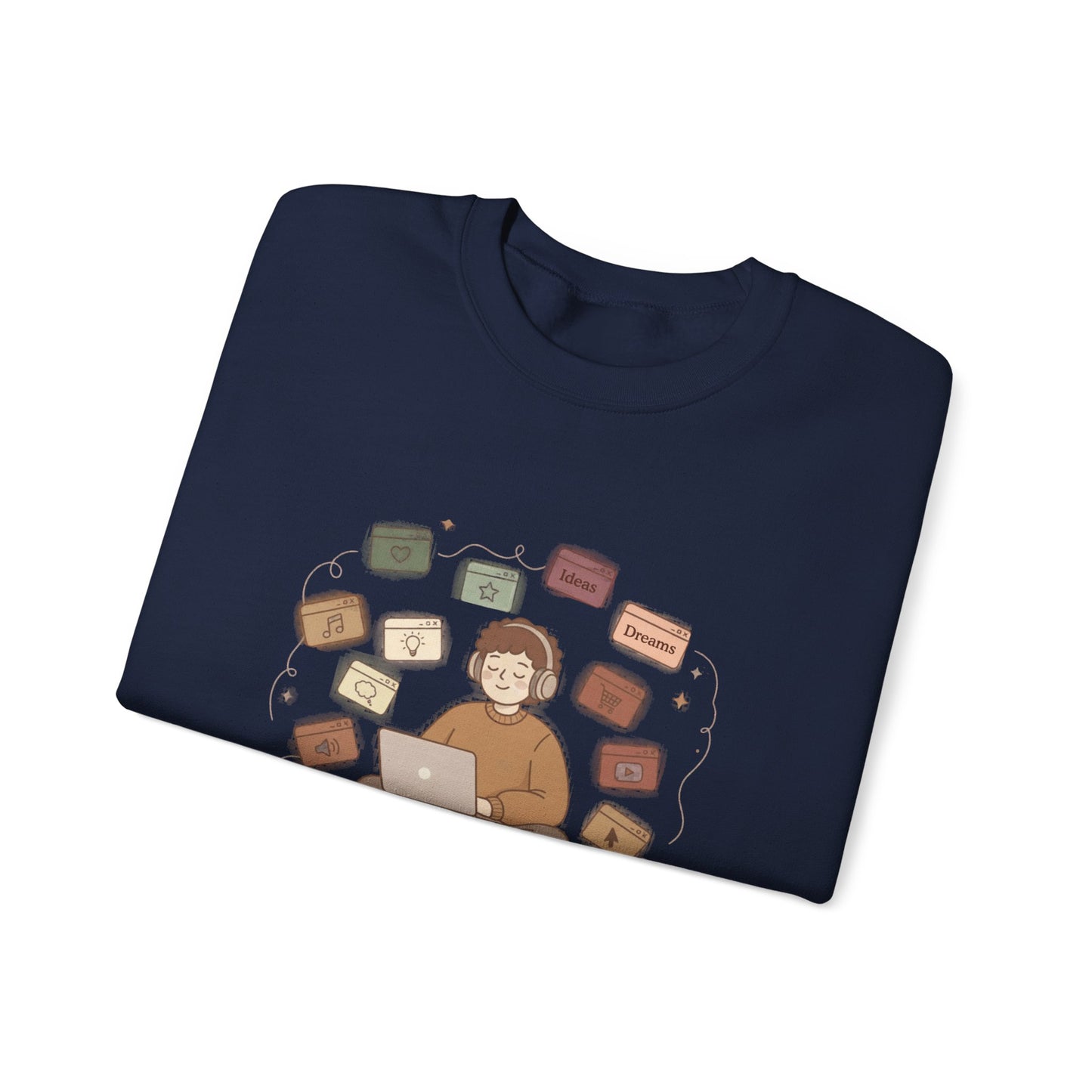 The "Balanced Chaos" Earth Tone ADHD Crewneck