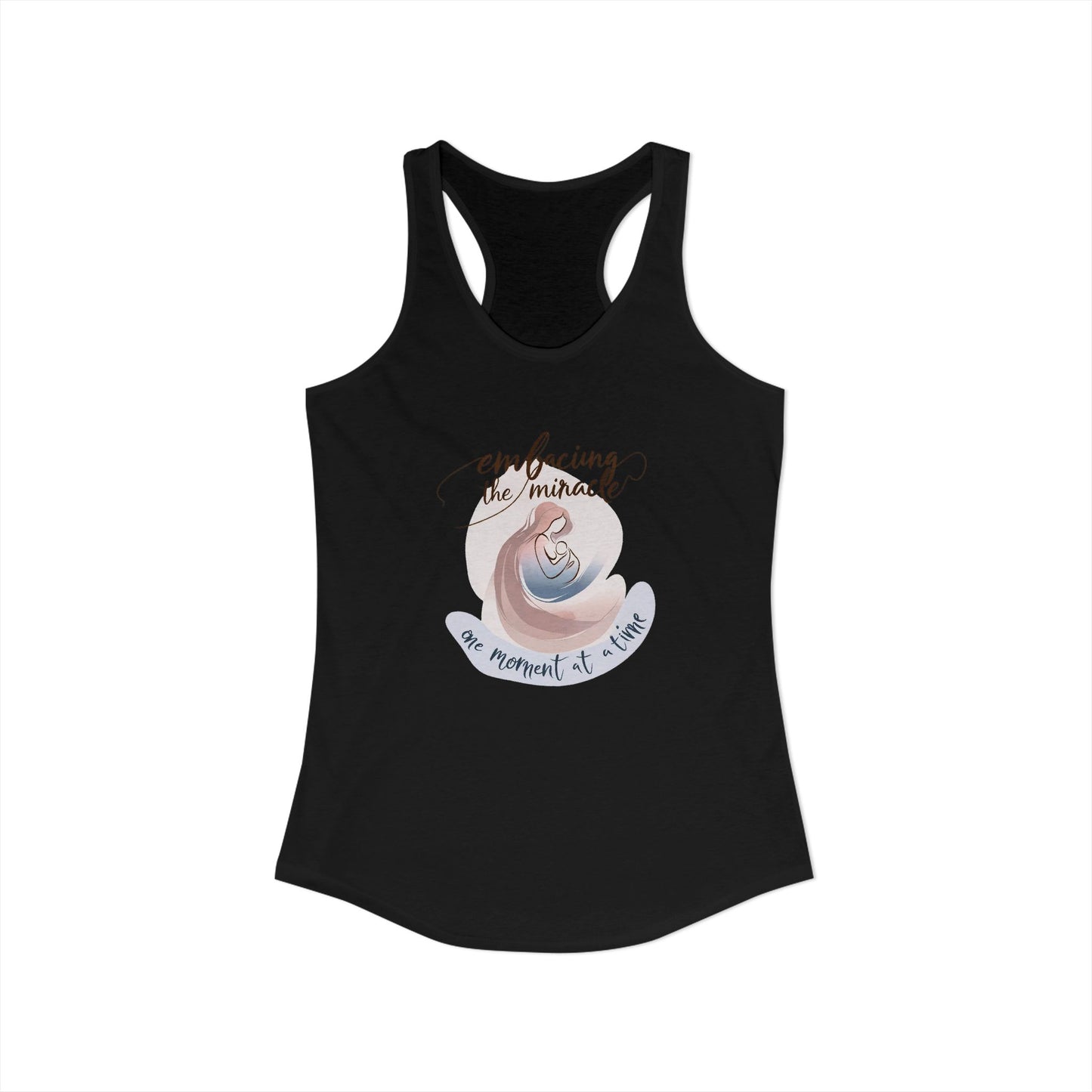 Embracing the Miracle Maternity Racerback – One Moment at a Time Pregnancy Tank
