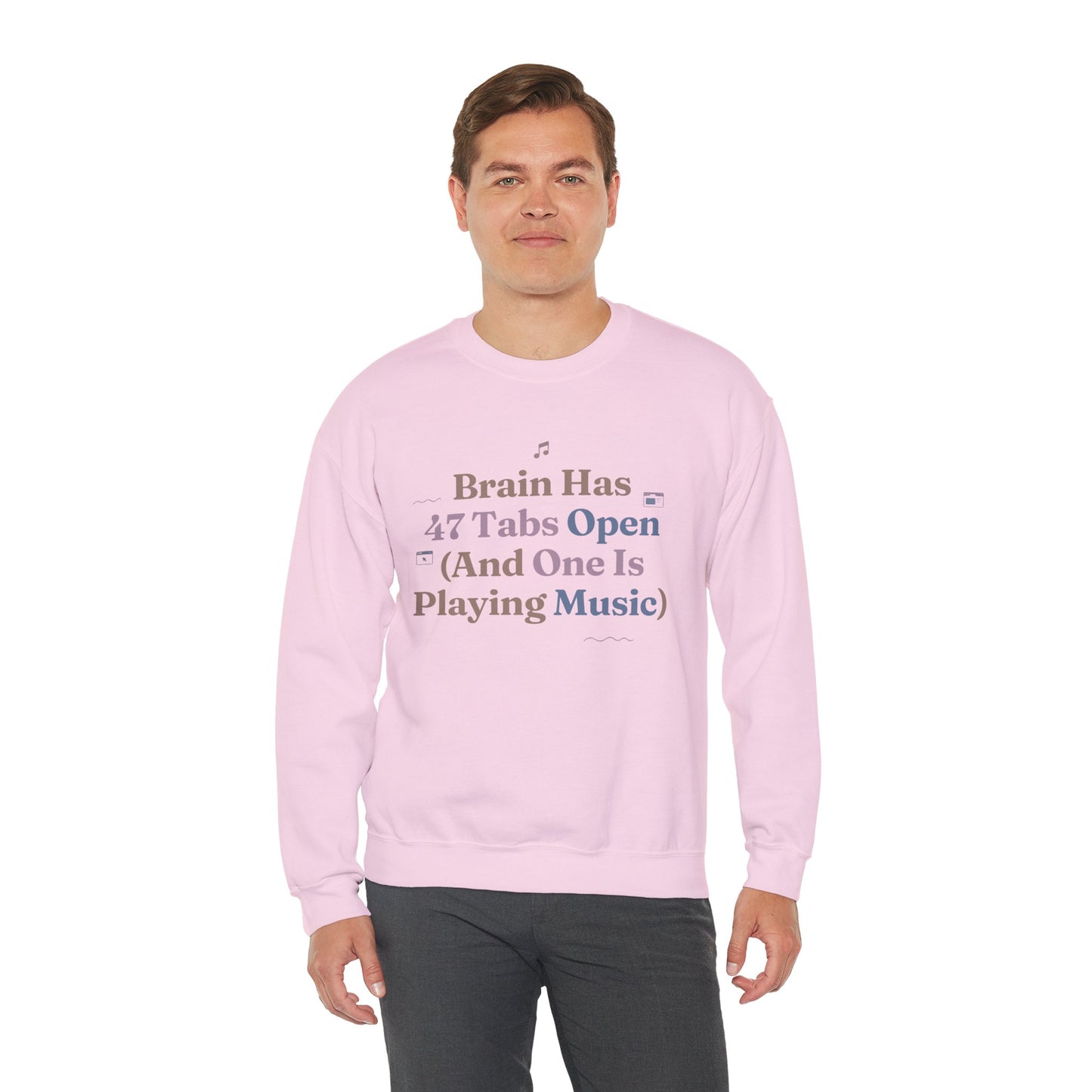 Hyperfocus Mode: '47 Tabs Open & Playing Music' Neurospicy Lofi Sweatshirt