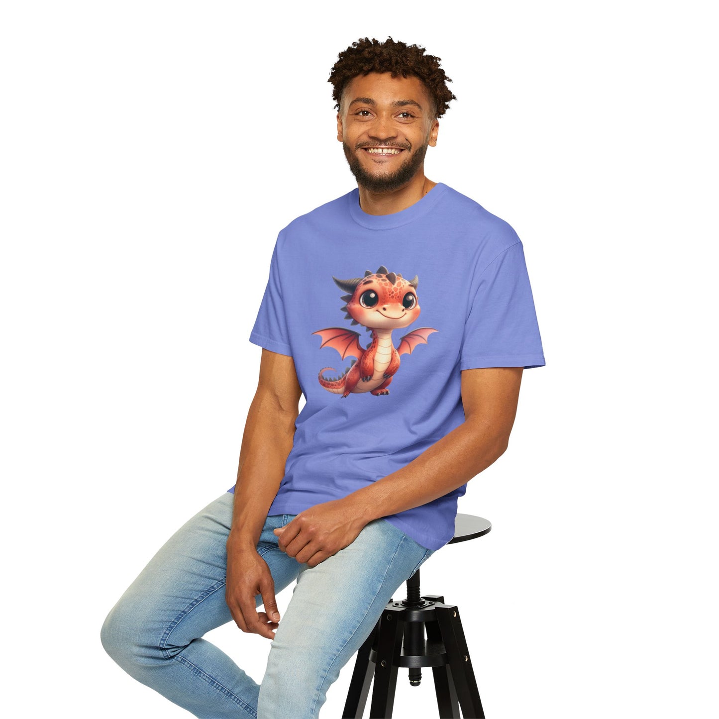 Playful Whimsy Dragon - Unique Cartoon-Style Dragon T-Shirt Design for Fun and Fantasy Lovers