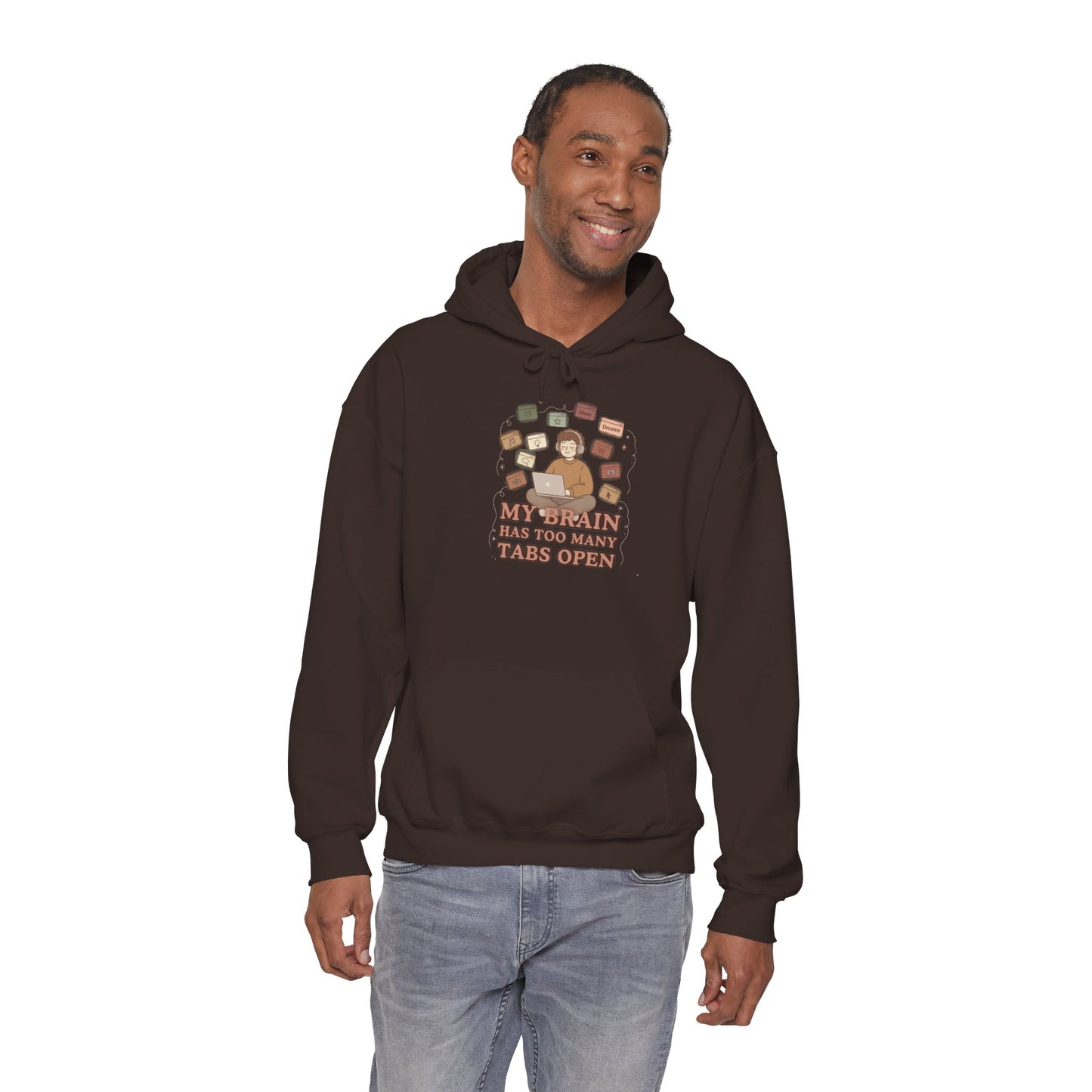 The "Cozy Chaos" Earth Tone ADHD Brain Hoodie