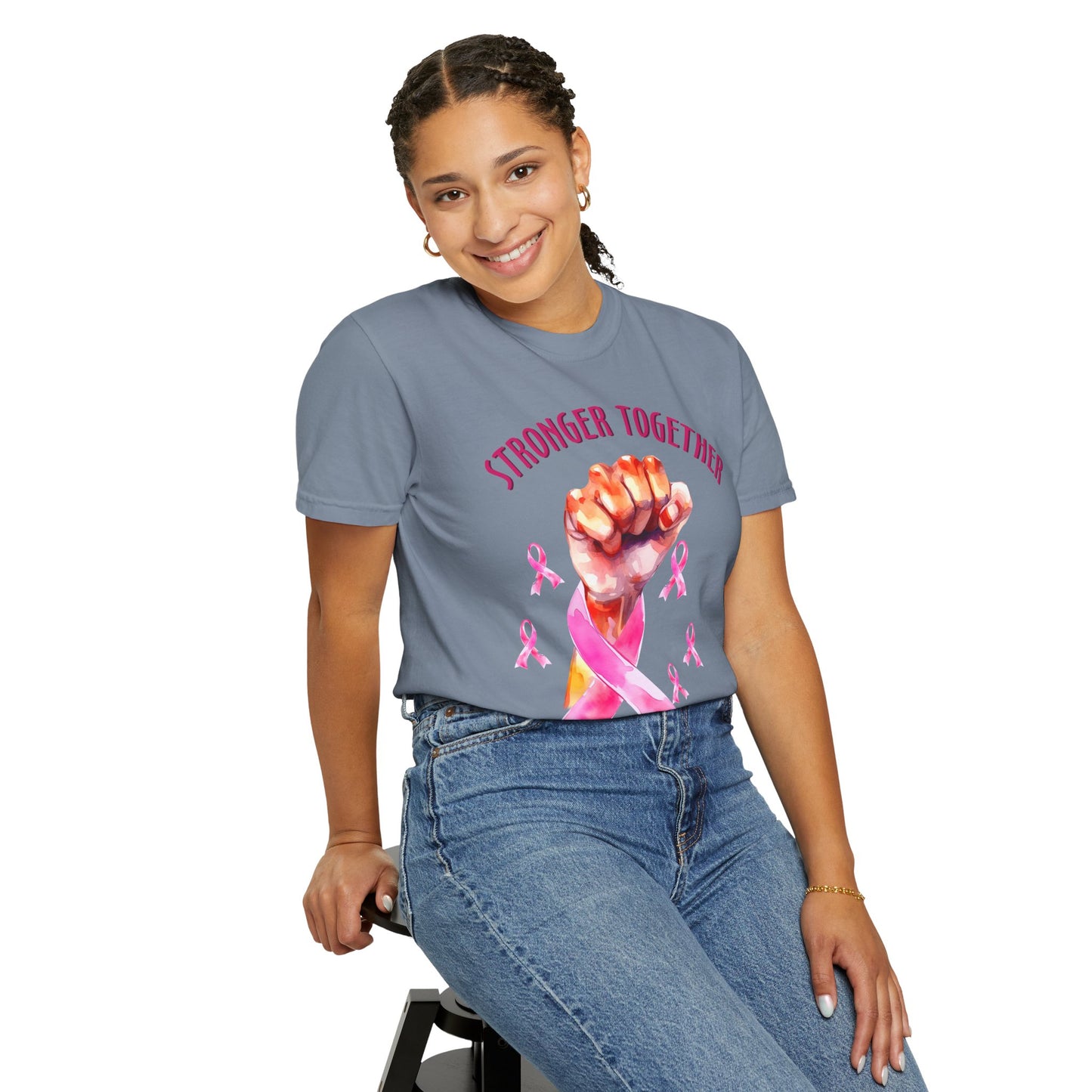 Empower Unity: Breast Cancer "Stronger Together" Comfort Colors Tee