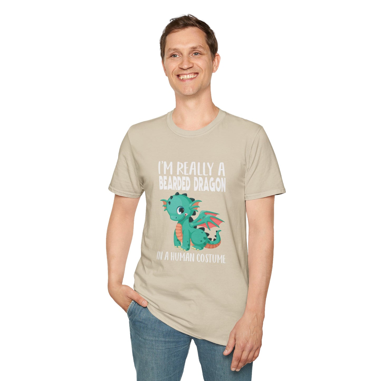 I’m Really a Bearded Dragon in a Human Costume – Cute Halloween Reptile Lover T‑Shirt