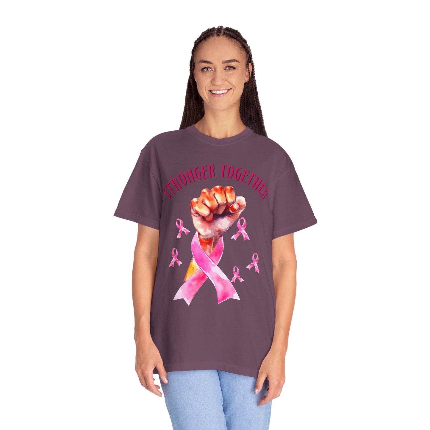 Empower Unity: Breast Cancer "Stronger Together" Comfort Colors Tee