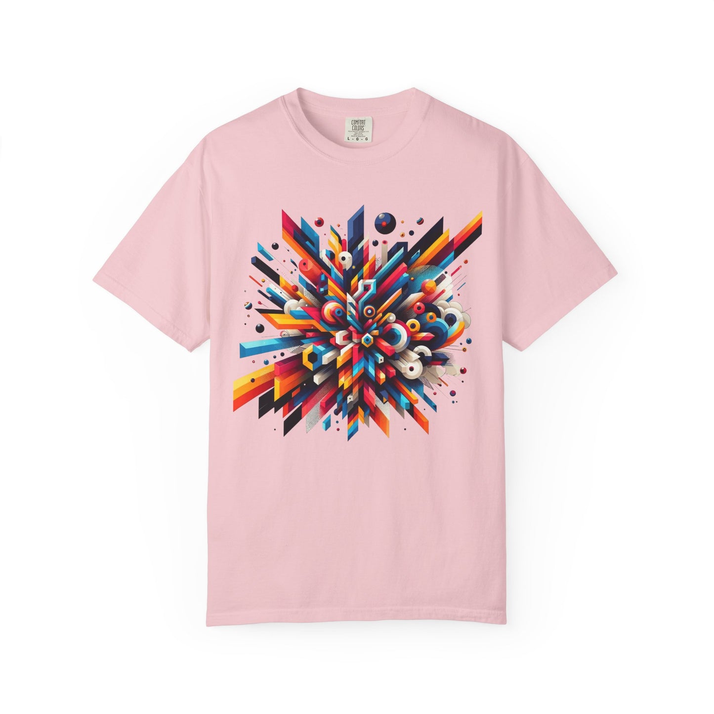 Abstract Art Energy Shirt | Comfort Colors 1717 | Vibrant Geometric Explosion Tee | Soft Washed Garment Dyed Cotton | Artistic Streetwear