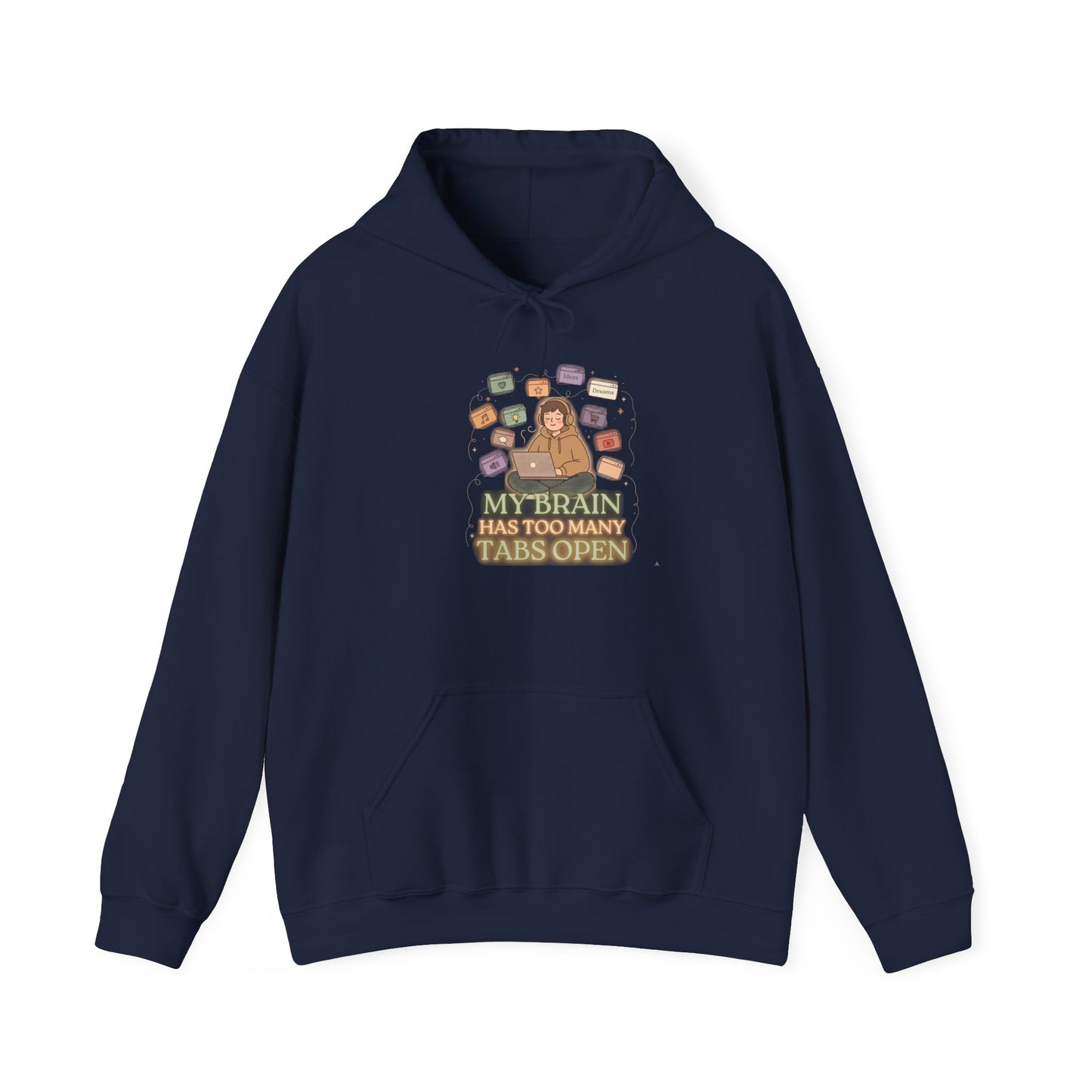Dopamine at Midnight | ADHD Lofi Glow Aesthetic Hoodie