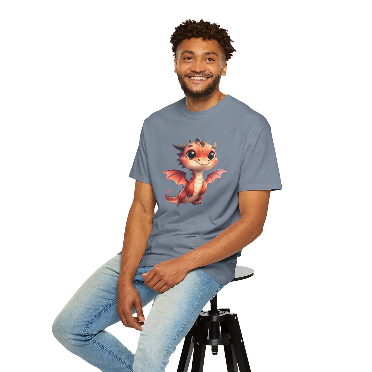 Playful Whimsy Dragon - Unique Cartoon-Style Dragon T-Shirt Design for Fun and Fantasy Lovers