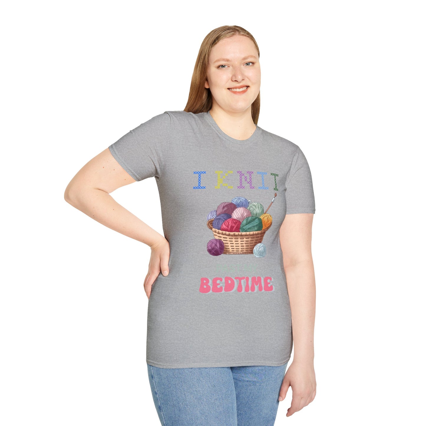 I Knit Past My Bedtime – Funny Yarn Lover T‑Shirt for Obsessive Night‑Owl Knitters