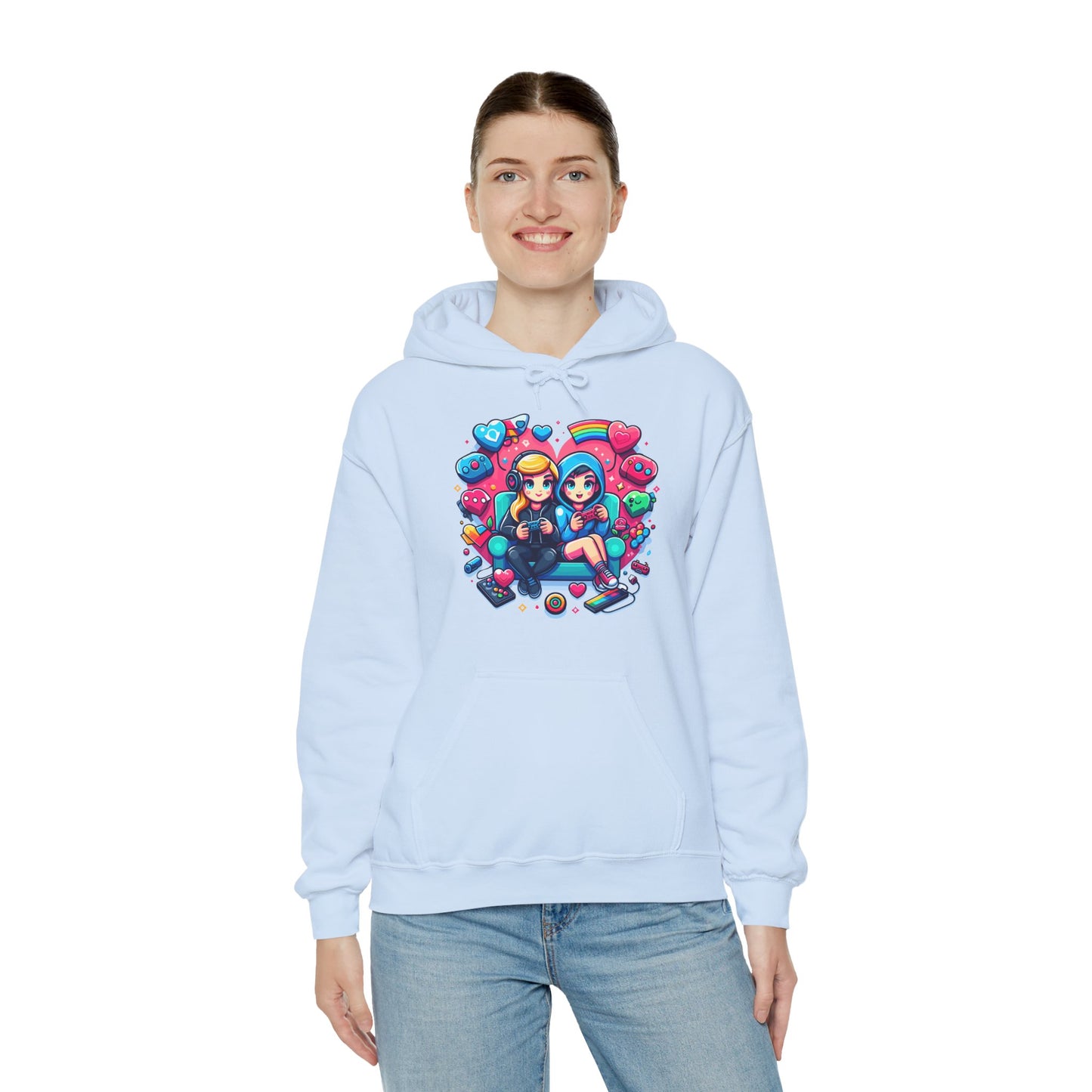 Retro Kawaii Gamer Girl Hoodie | Cute Anime Aesthetic Streetwear