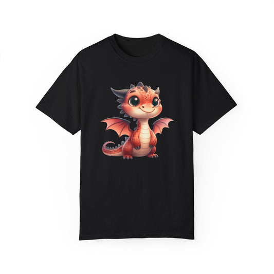 Playful Whimsy Dragon - Unique Cartoon-Style Dragon T-Shirt Design for Fun and Fantasy Lovers