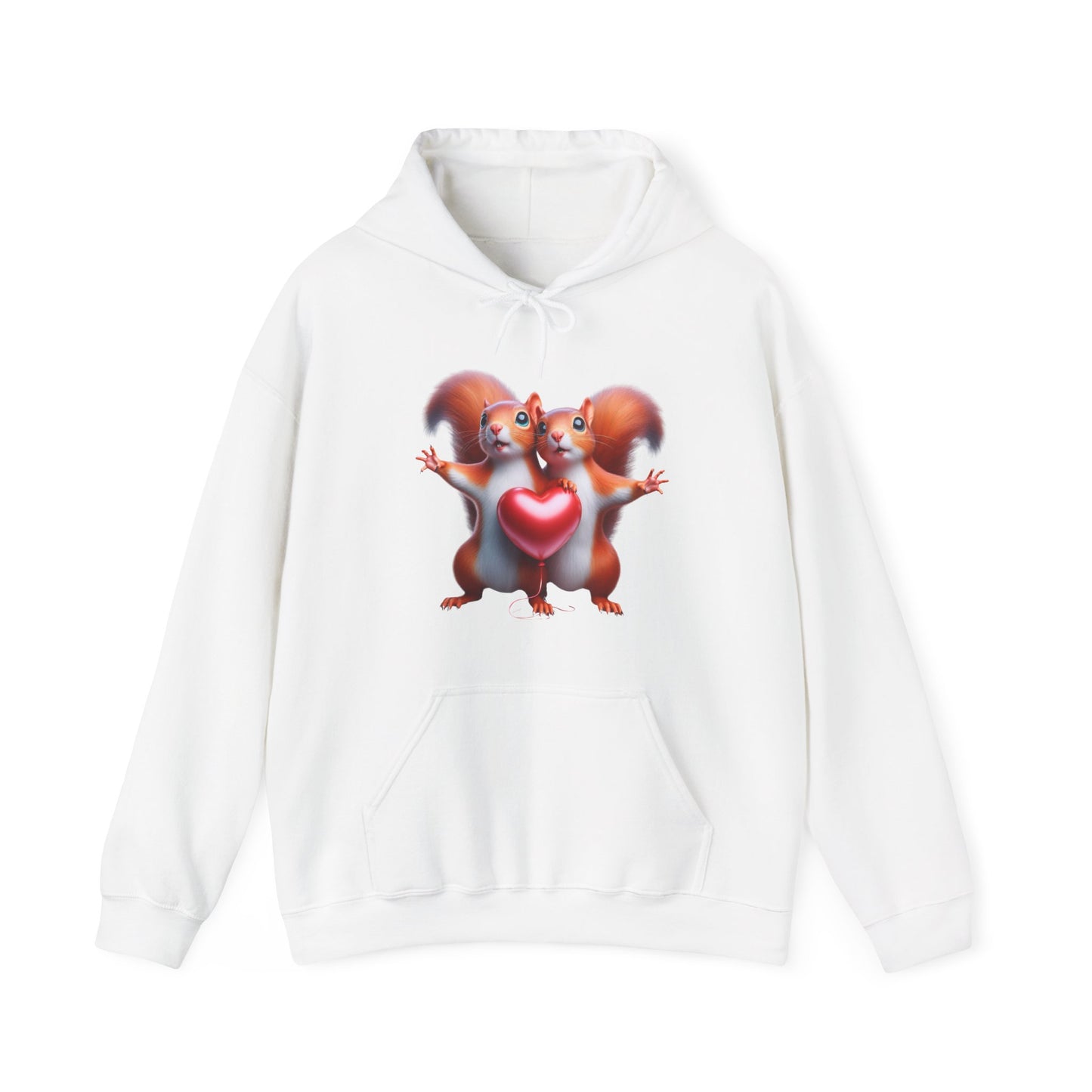 Squirrel Couple Heart Hoodie," "Cute Animal Hoodie
