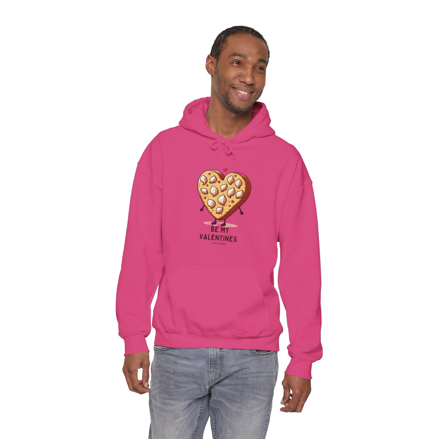 Love at First Bite: Funny Garlic Bread Heart Valentine's Hoodie