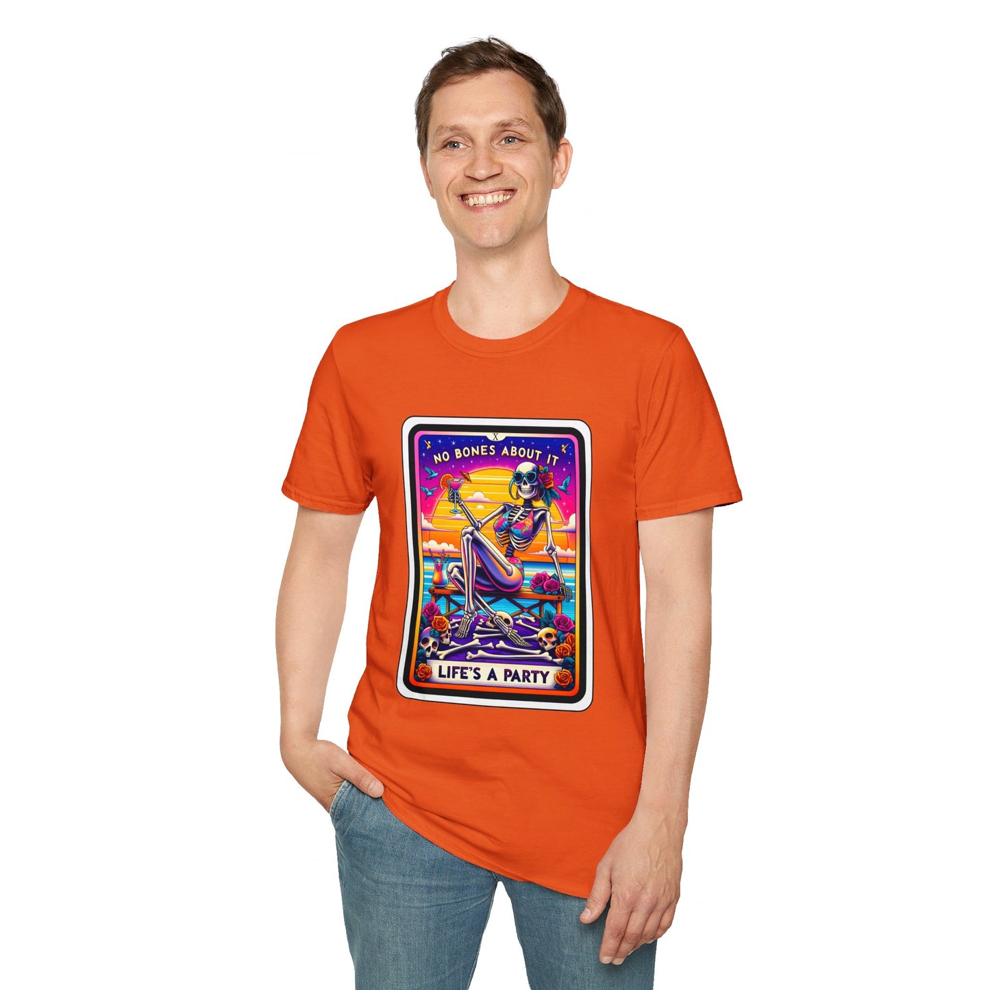 No Bones About It - Life’s A Party: Skeleton Beach Party Halloween T-Shirt