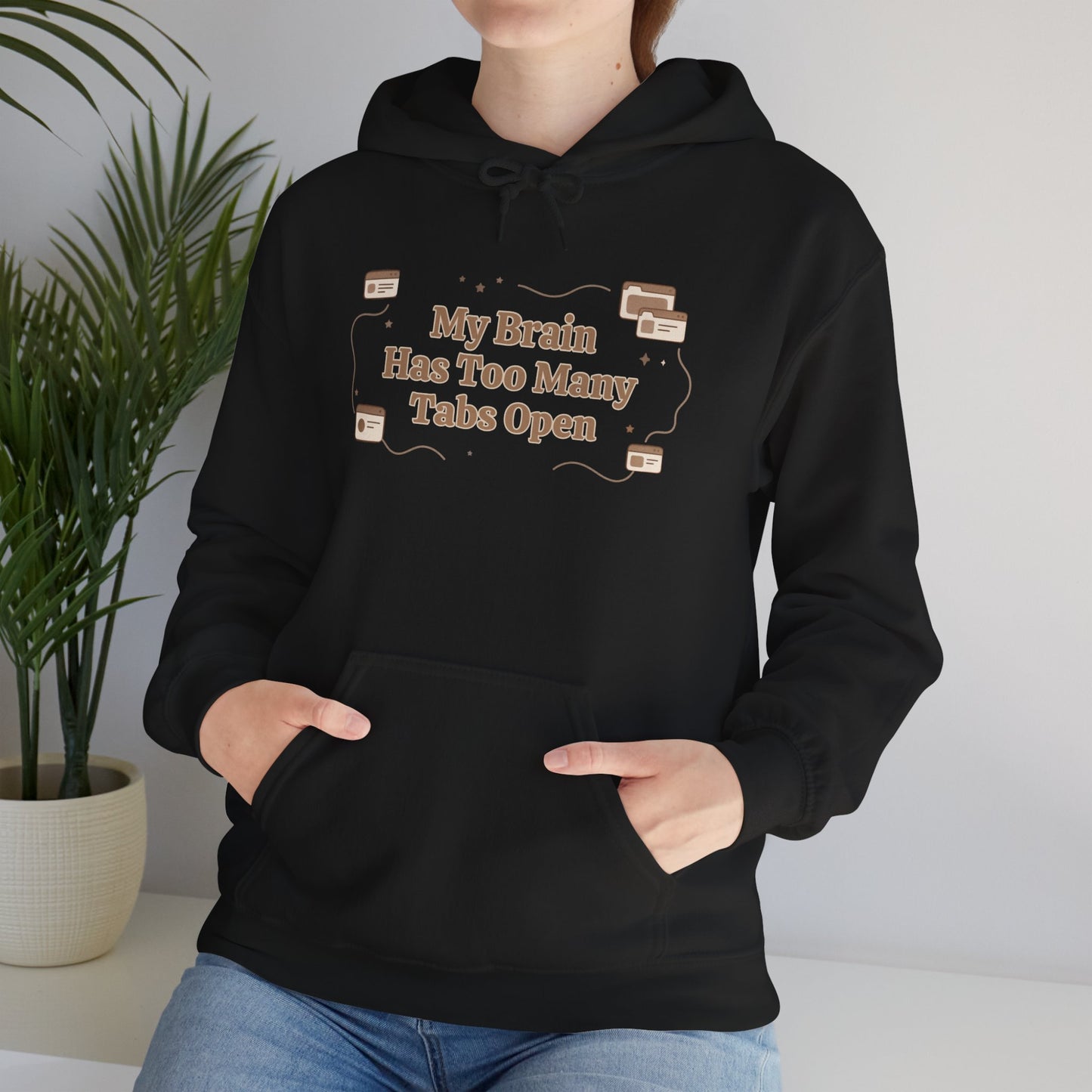 My Brain Has Too Many Tabs Open | Cozy Lofi Oversized Hoodie
