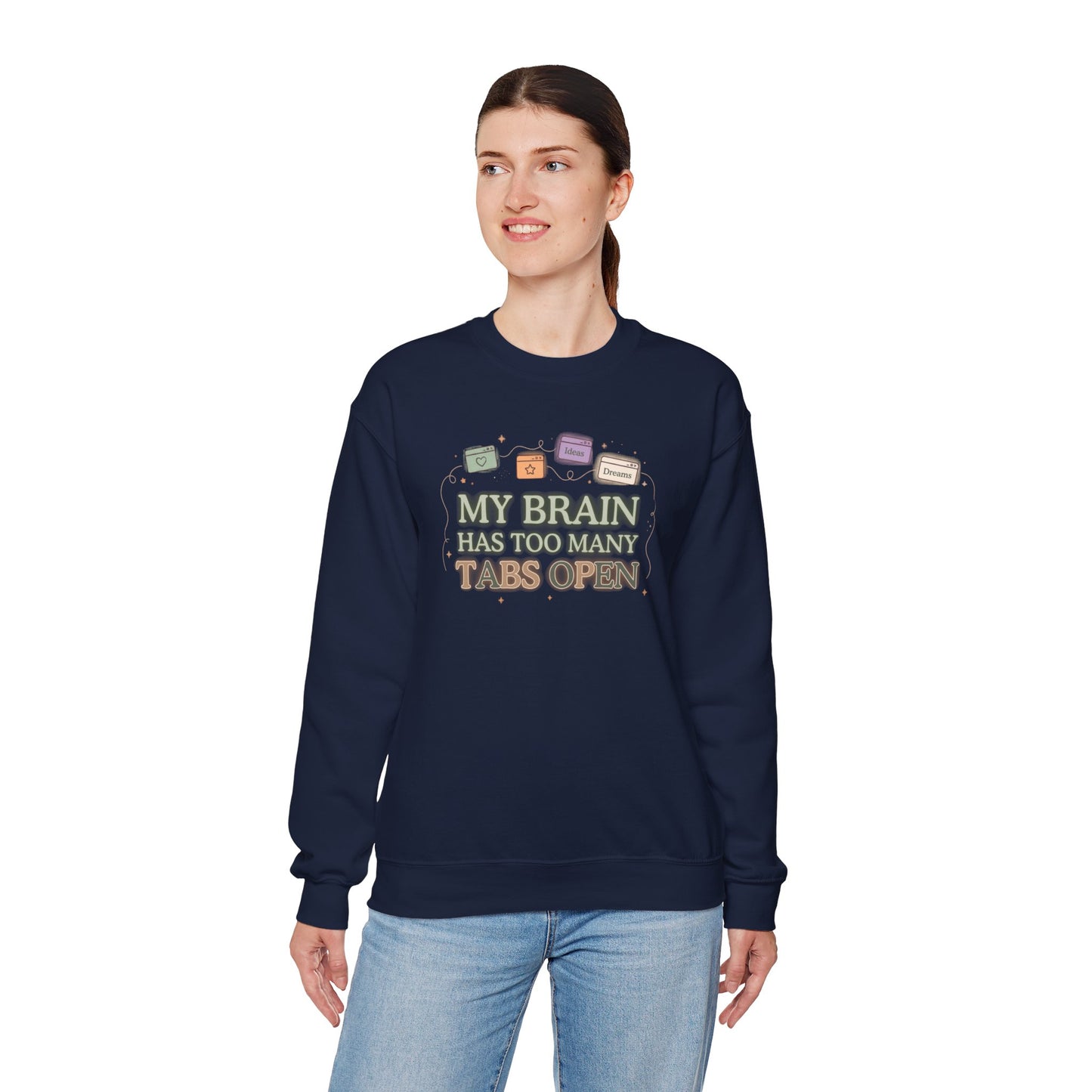 ADHD Hyper-fixation Mode | Retro Aesthetic Crewneck Sweatshirt