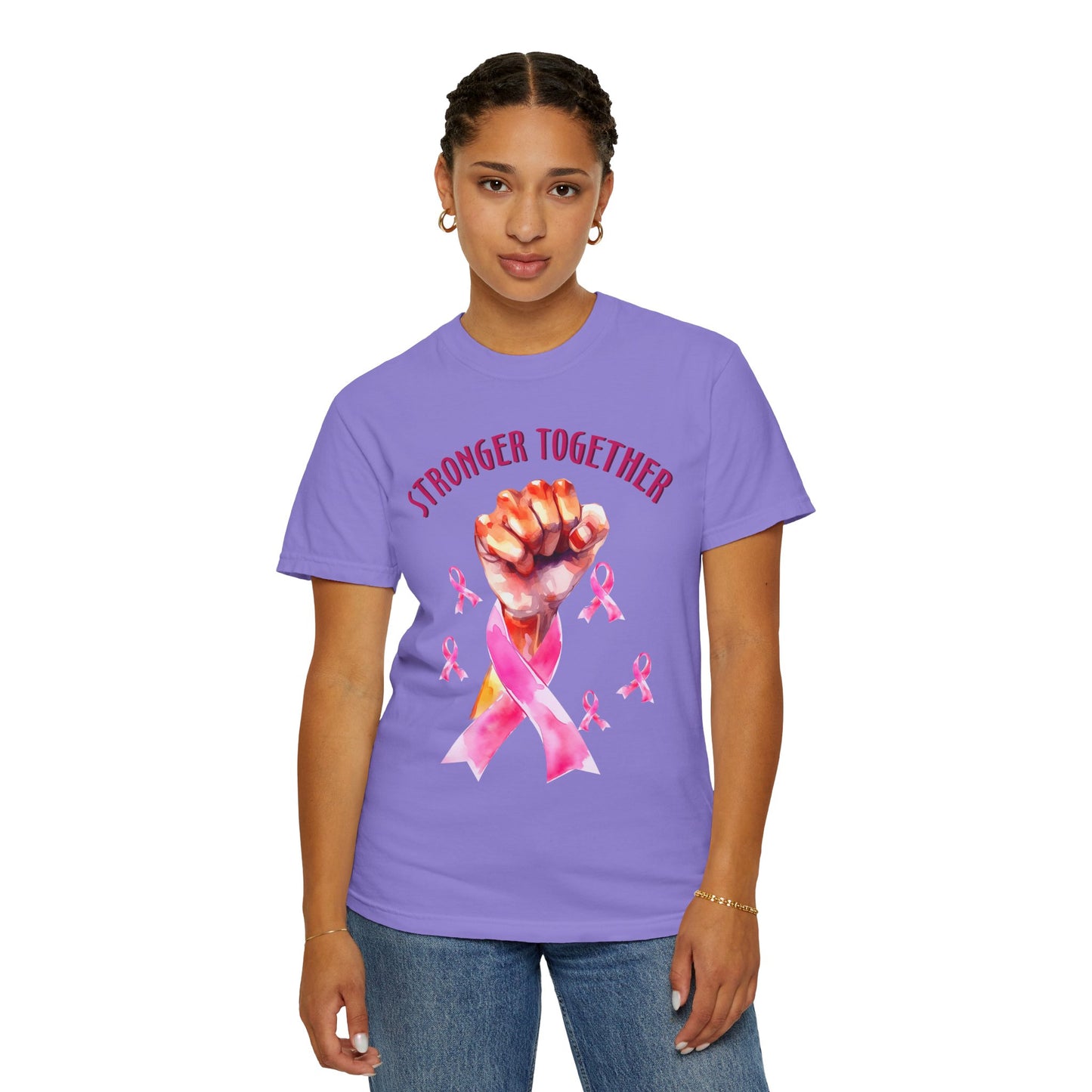 Empower Unity: Breast Cancer "Stronger Together" Comfort Colors Tee