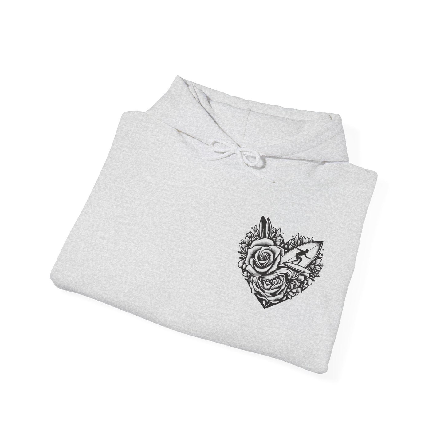 Viral Light Pink Fox Heart Hoodie - Cute Embroidered Animal Unisex Sweatshirt