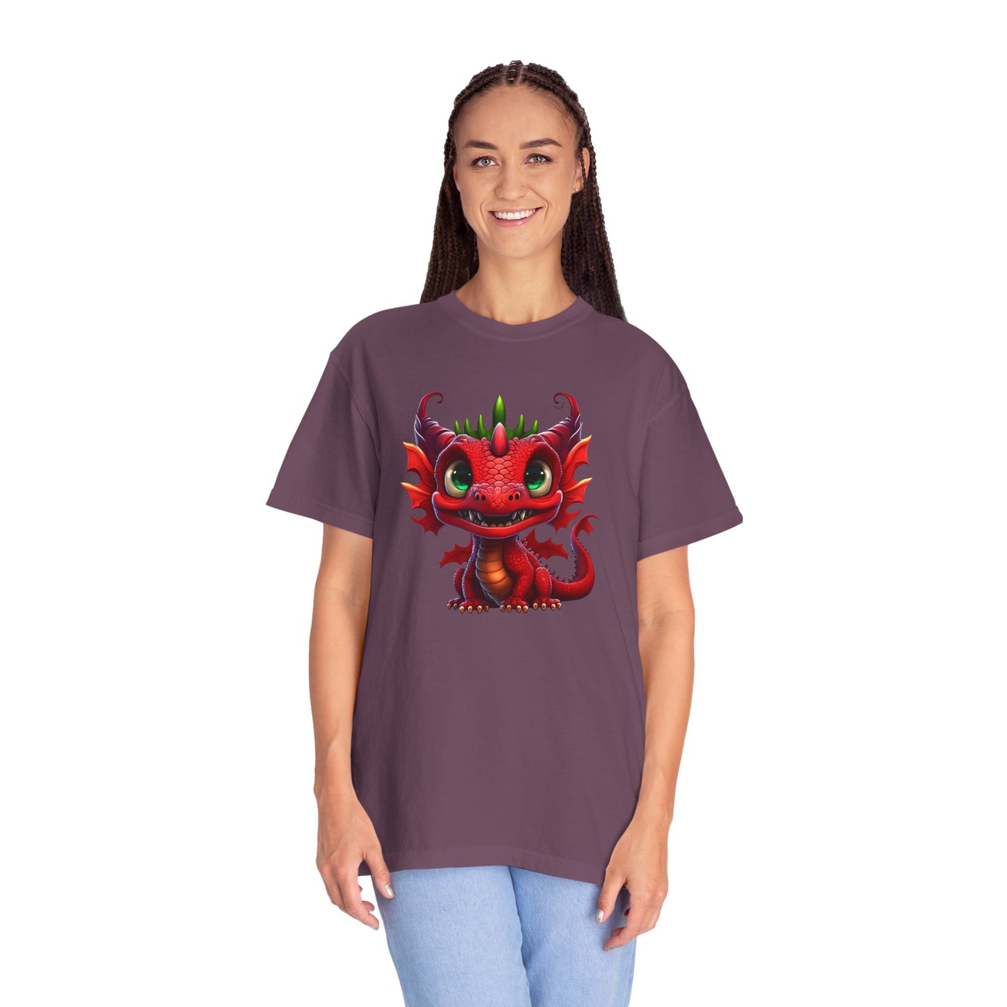 Playful Dragon Delight - Unique Cartoon-Style Dragon T-Shirt Design for Fun and Fantasy Lovers