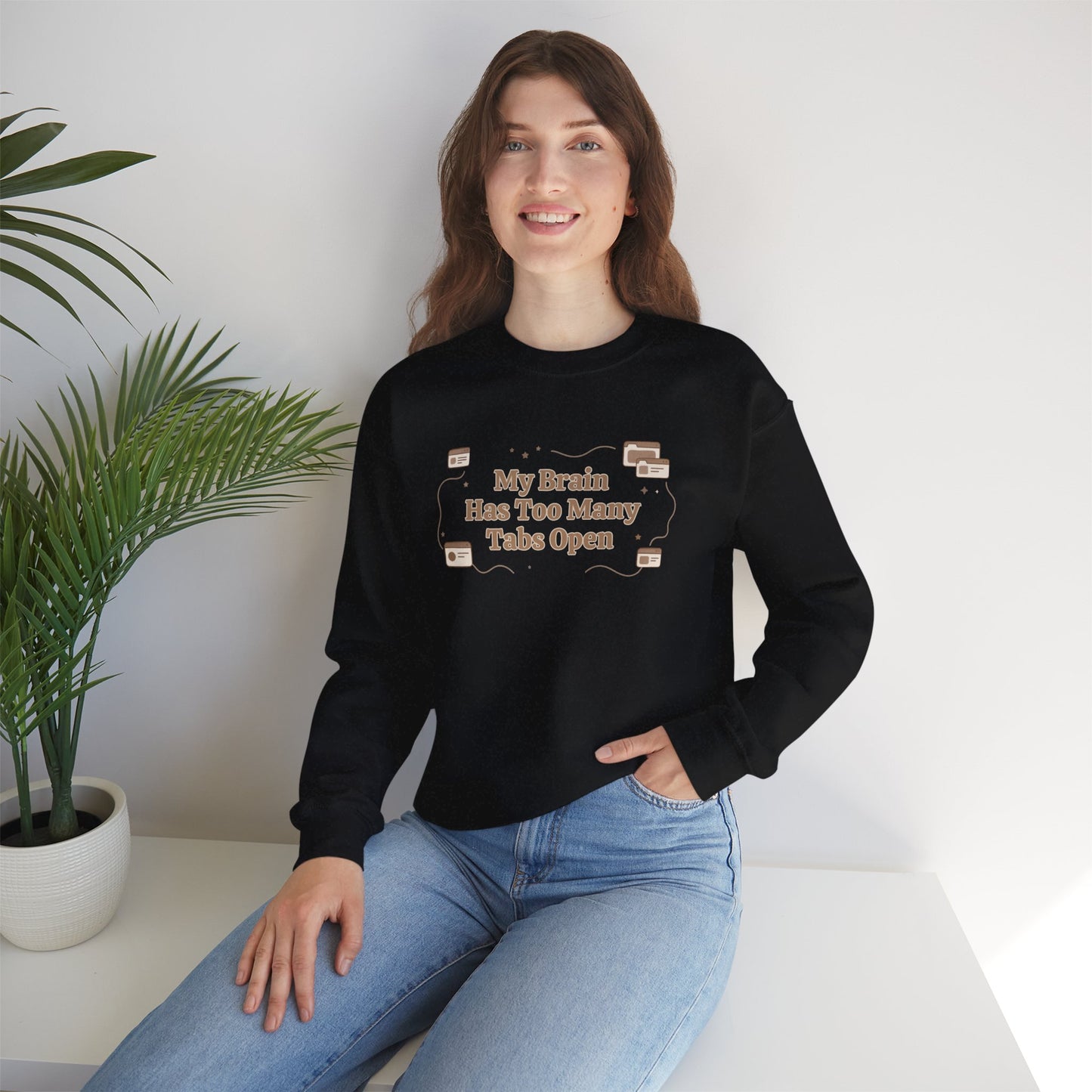 The "Mental Tabs" Aesthetic Crewneck | Oversized Lofi Sweatshirt