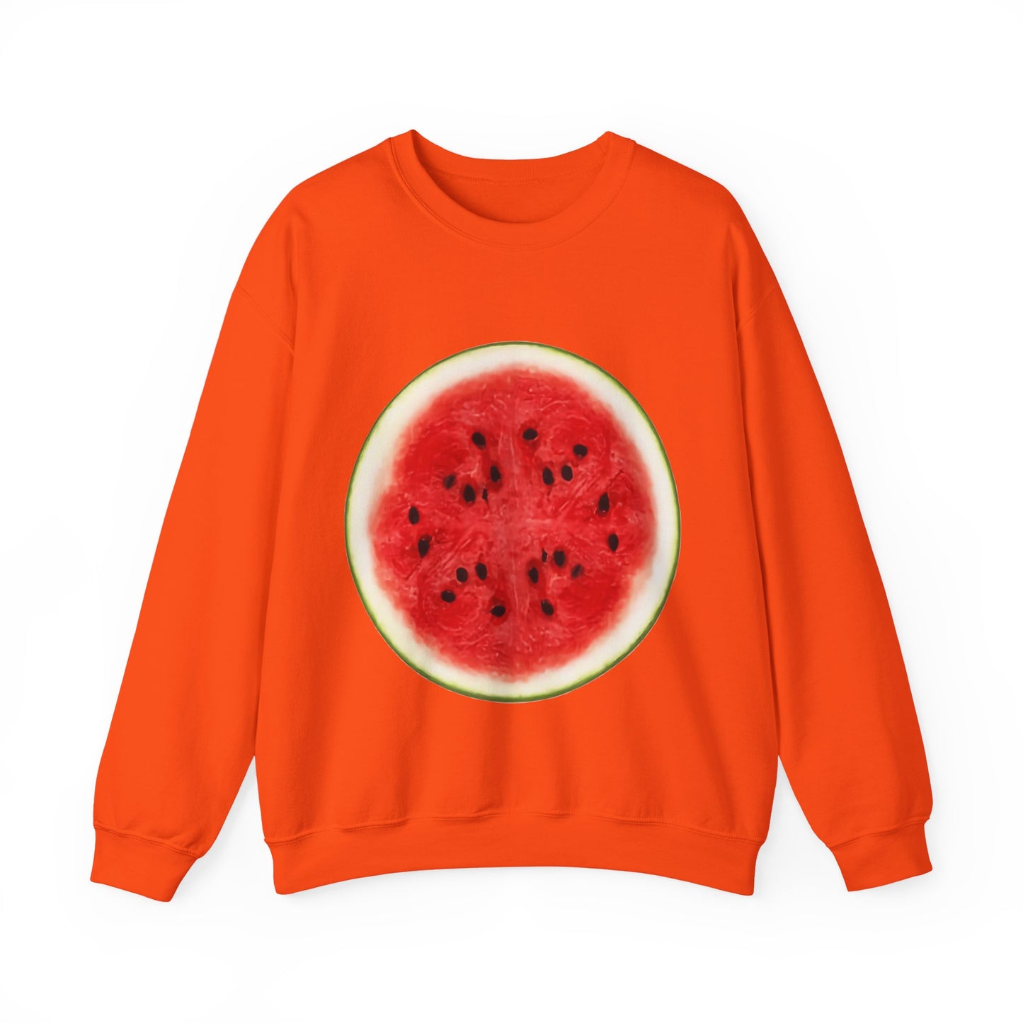 Watermelon Lazy Halloween Costume Sweatshirt | Funny Fruit Crewneck | Unisex Foodie Pullover